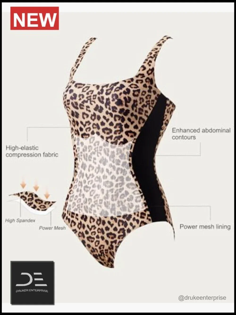 Slimming Tummy Control One Piece Swimsuit Square Neck Bathing Suit